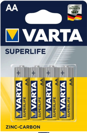 4x Bateria VARTA Superlife AA R6 węglowo - cynkowa